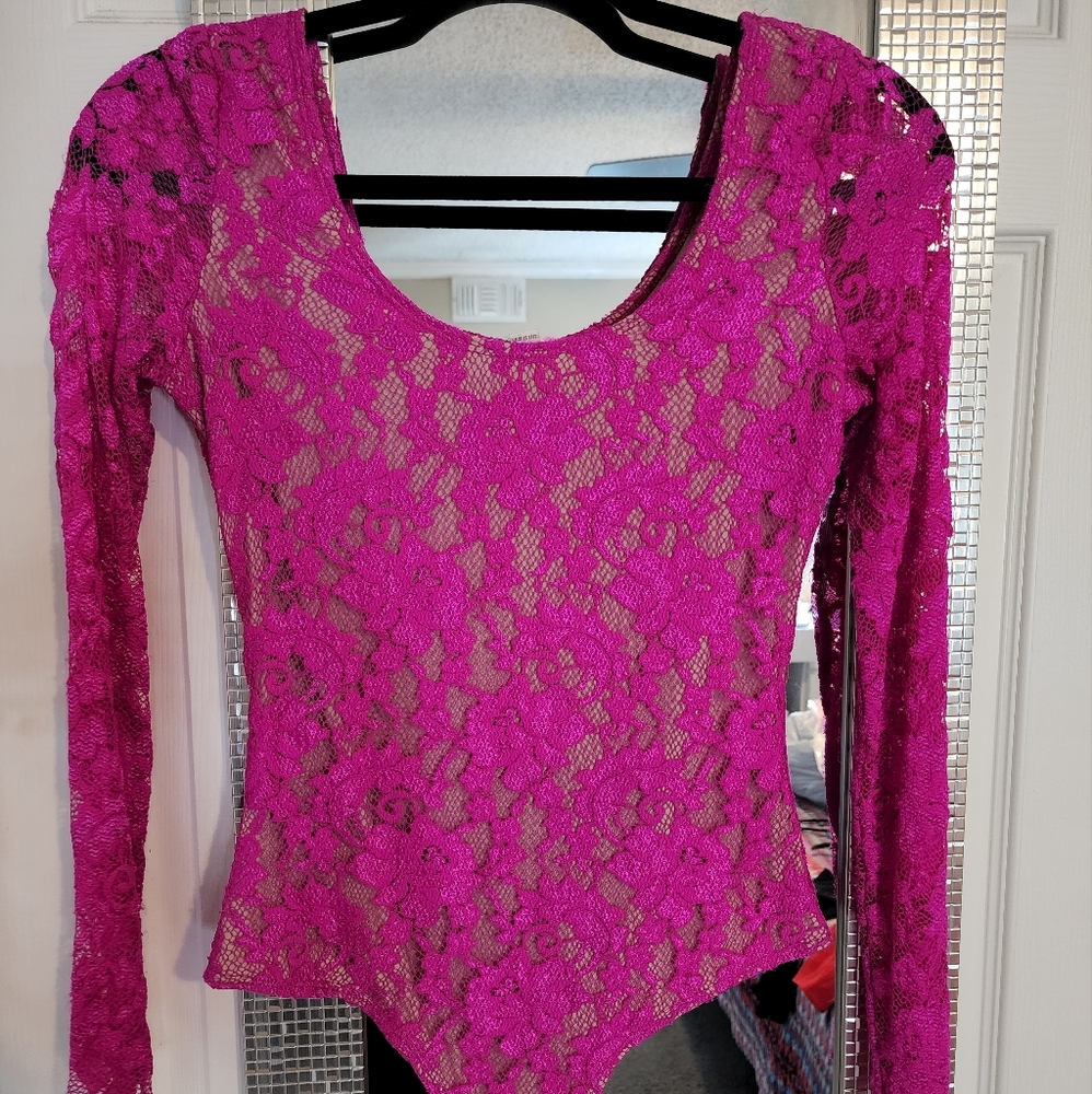 Badgley Mischka Lace Bodysuit